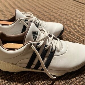 Adidas men’s  Size 11Golf Shoes IF0259 White/Black/Green worn once.